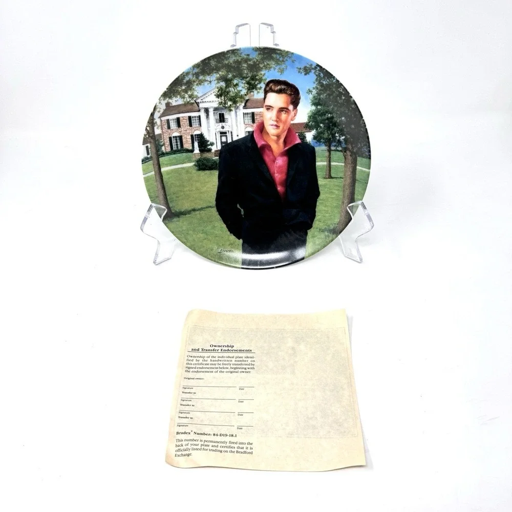 Elvis Presley Delphi Collector Plate Graceland In The Footprints Of The King '93